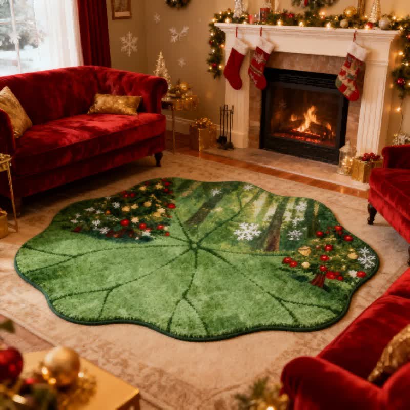 Tappeto per albero di Natale a forma di foglia di loto - image 1