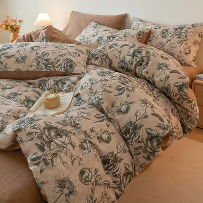 Set di biancheria da letto in cotone spazzolato rosa - Matrimoniale Grande - image 0