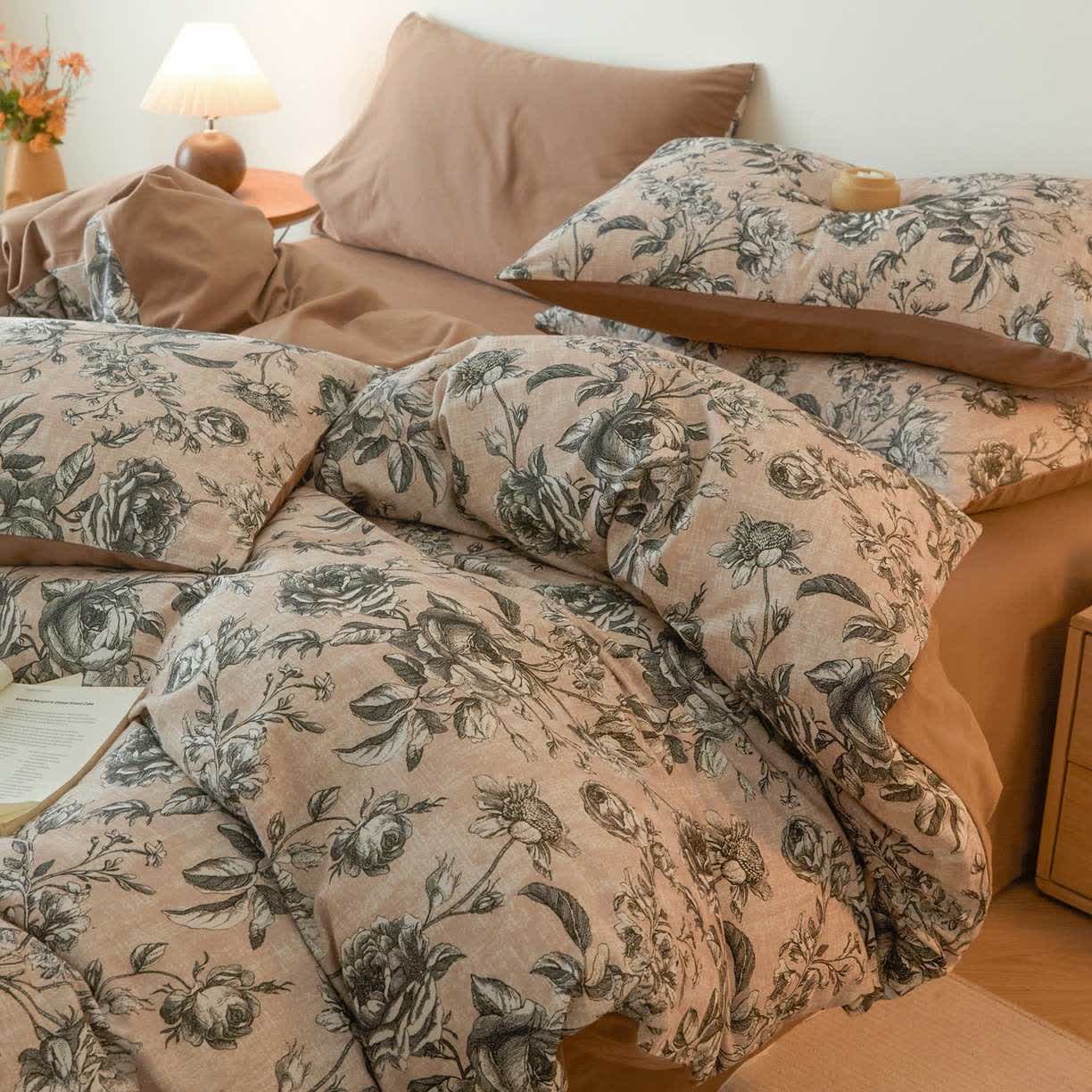 Set di biancheria da letto in cotone spazzolato rosa - image 2