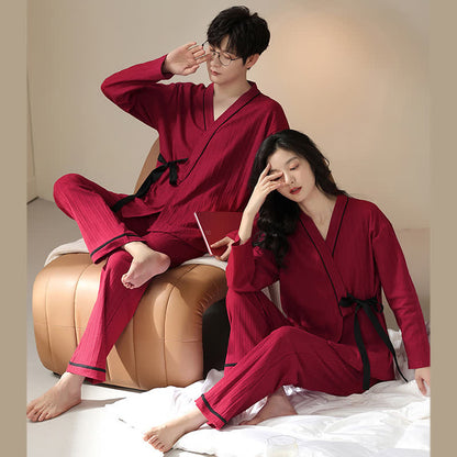Pigiama Kimono in cotone coordinato per coppia - image 2