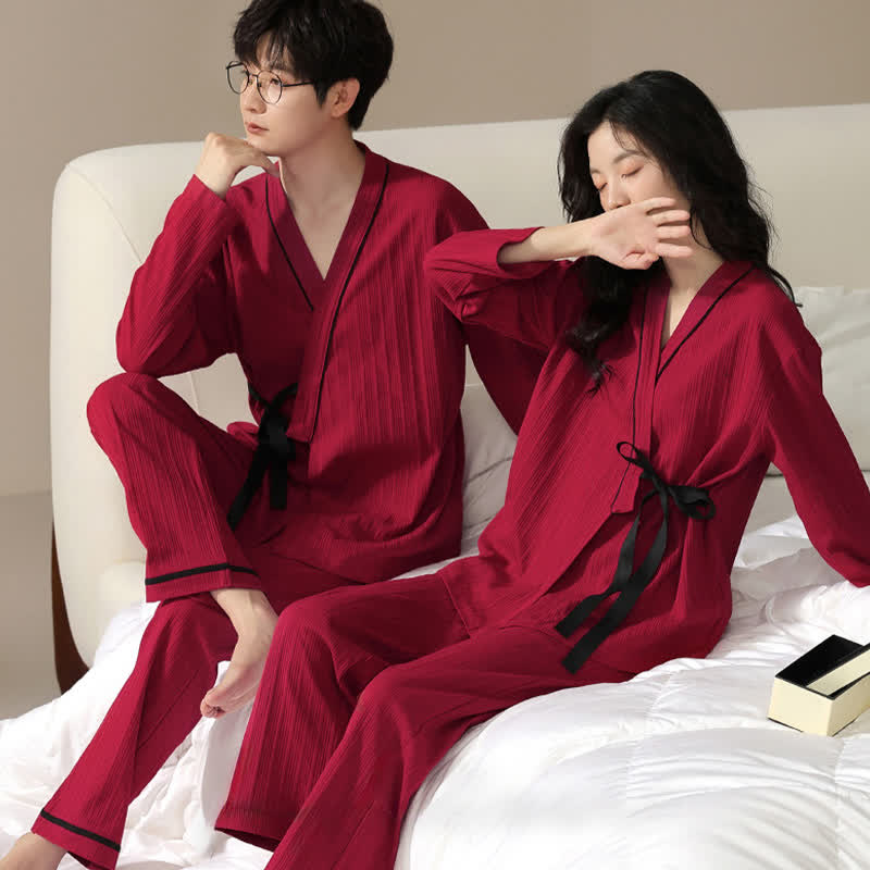 Pigiama Kimono in cotone coordinato per coppia - image 3