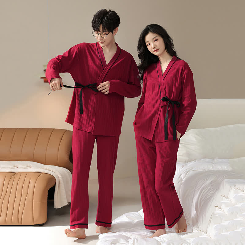 Pigiama Kimono in cotone coordinato per coppia - image 1