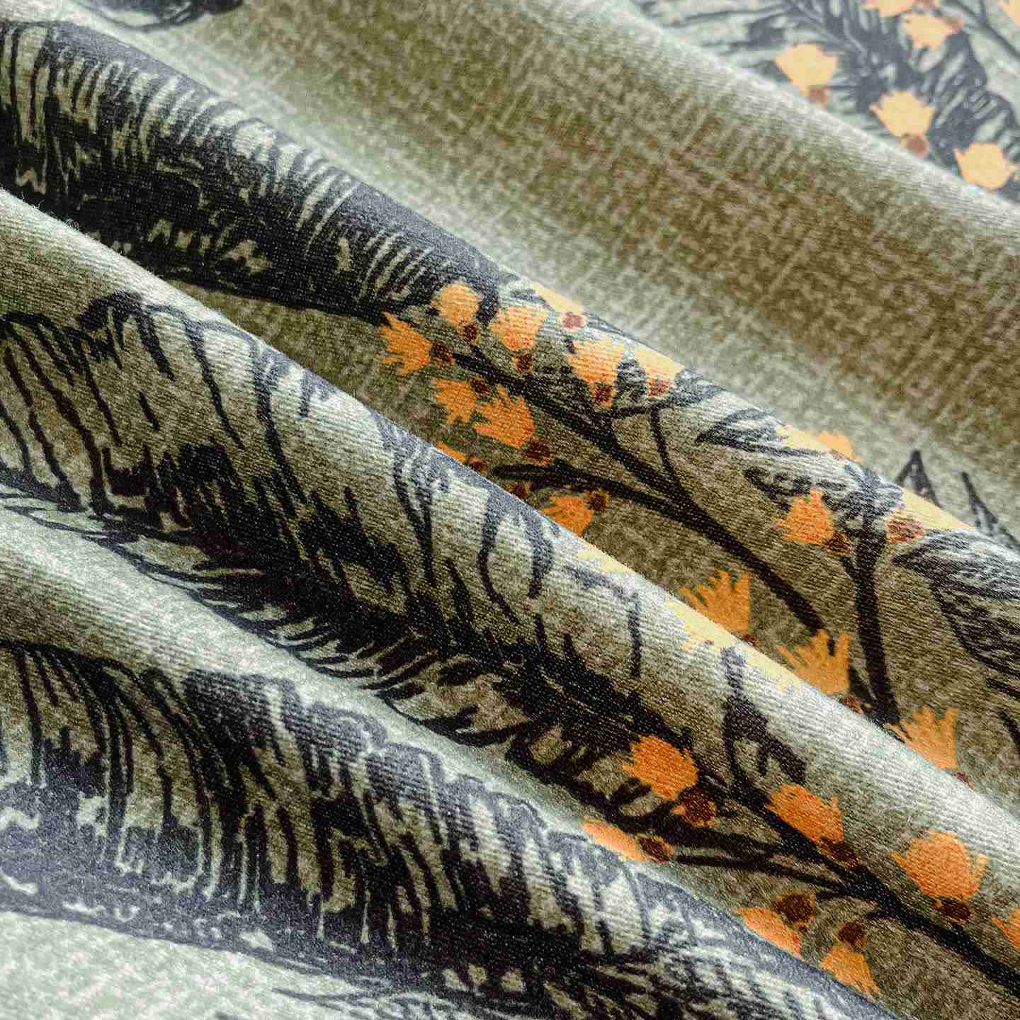 Copriletto in cotone spazzolato con motivo Botanical Berry - image 5