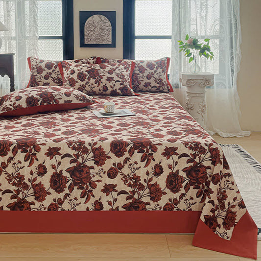 Copriletto in cotone spazzolato rosa - 2 federe - 48cm x 74cm - image 0