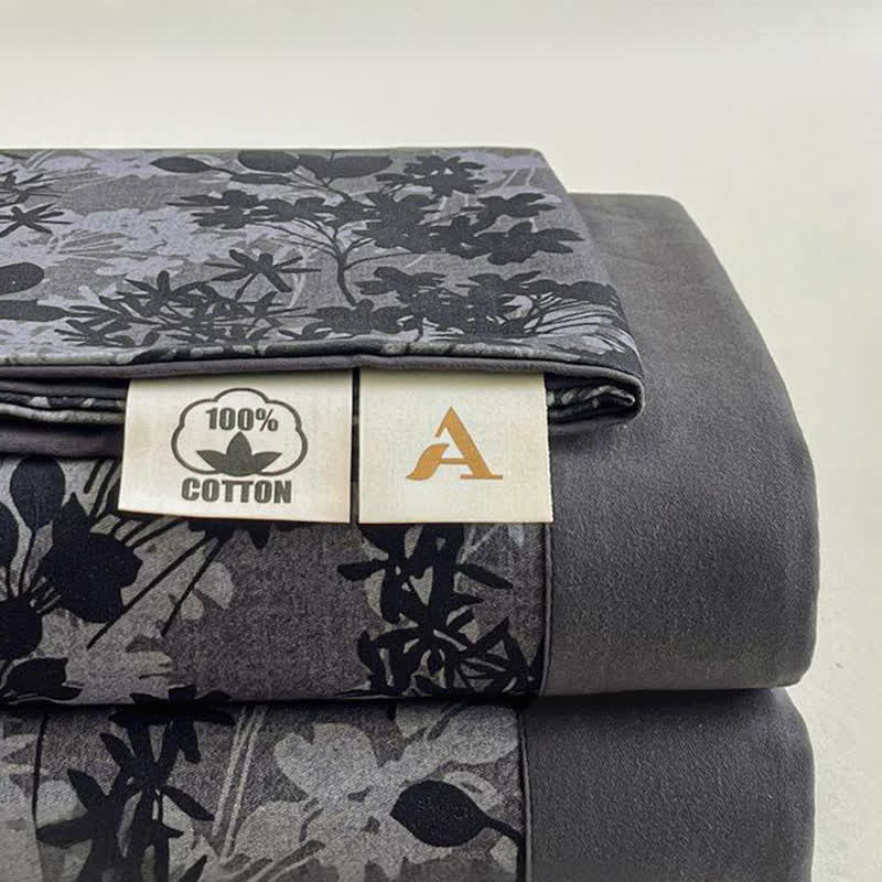 Copriletto in cotone spazzolato con motivo floreale vintage - image 1