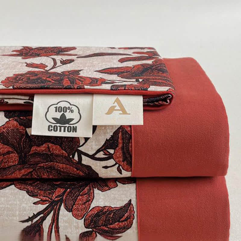 Copriletto in cotone spazzolato rosa - image 1