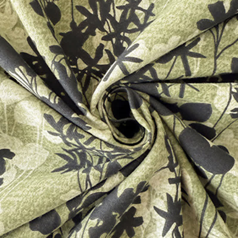 Copriletto in cotone spazzolato con foglie vintage - image 2