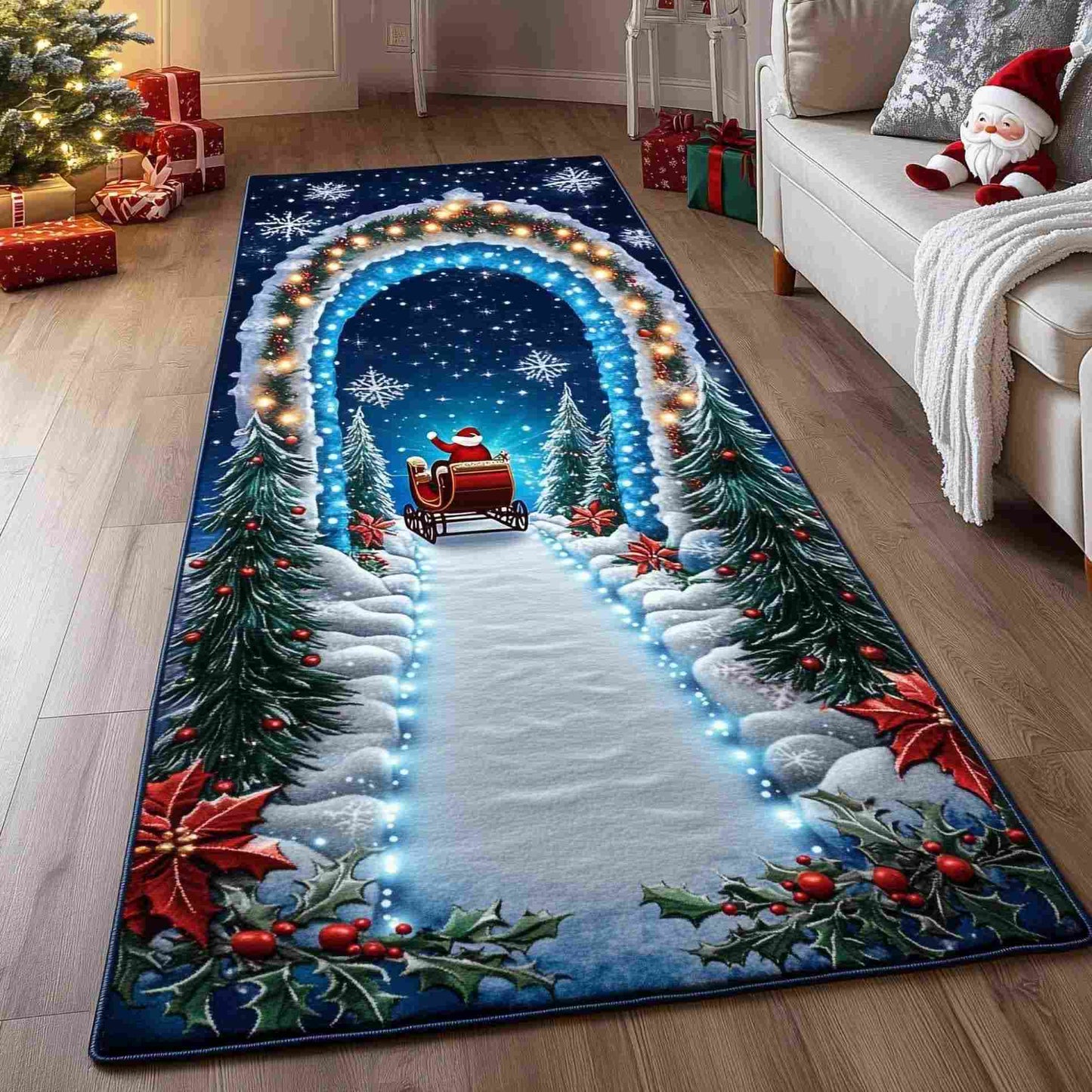 Tappeto decorativo ispirato all'albero di Natale - C - 60cm x 200cm - image 2