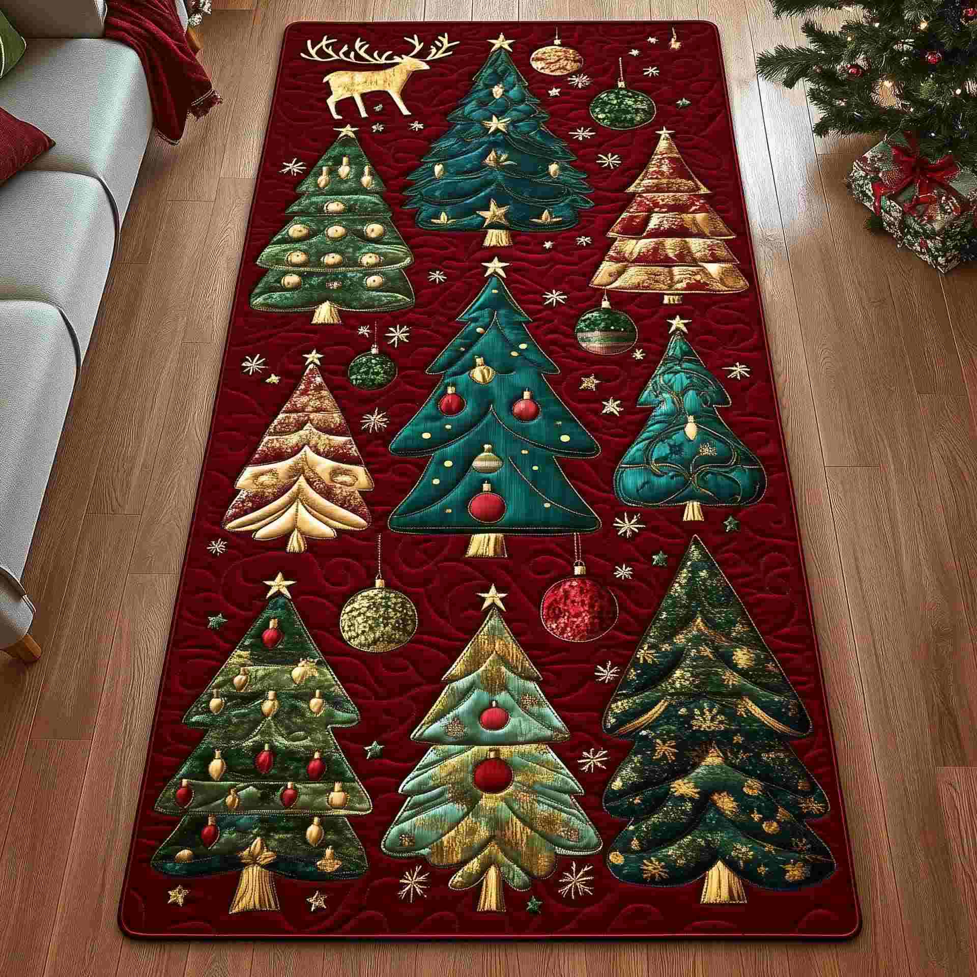 Tappeto decorativo ispirato all'albero di Natale - UN - 60cm x 200cm - image 0