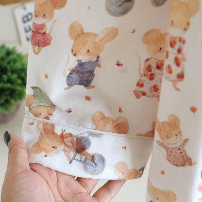 Completo da casa in cotone spazzolato con animali dei cartoni animati - image 7