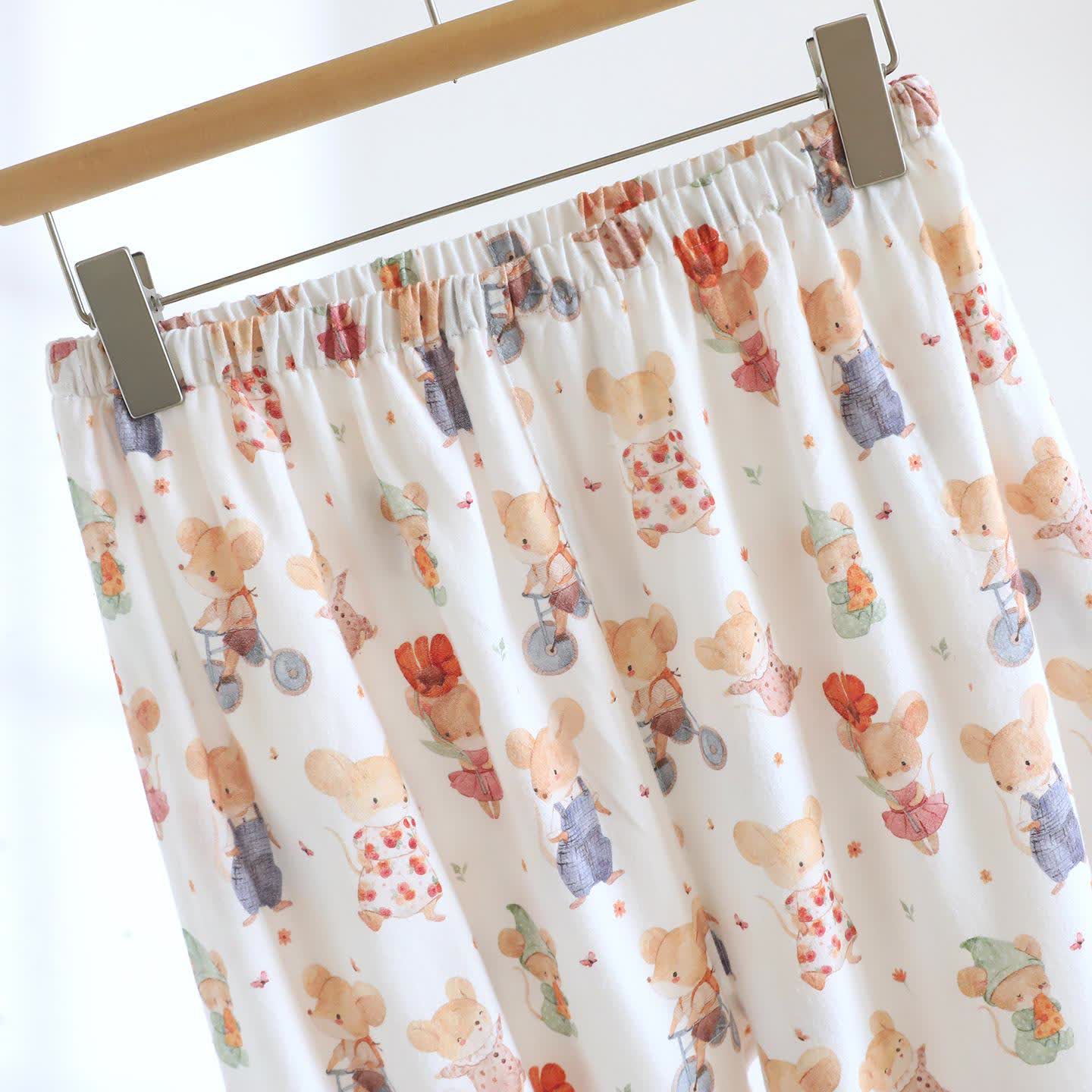 Completo da casa in cotone spazzolato con animali dei cartoni animati - image 8