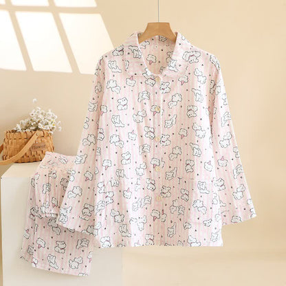 Completo da casa in cotone spazzolato con cucciolo di cartone animato - image 1