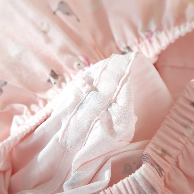 Completo da casa in cotone spazzolato con simpatico cane e gatto - image 9