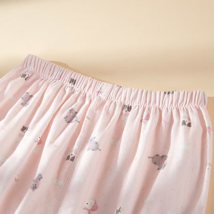 Completo da casa in cotone spazzolato con simpatico cane e gatto - image 6