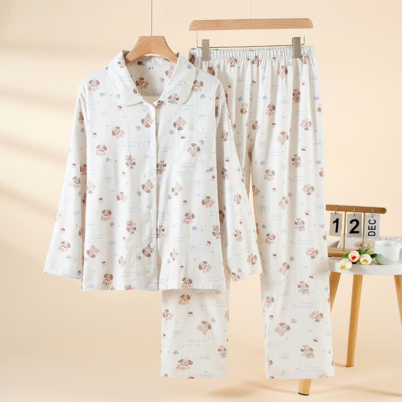 Completo da casa in cotone spazzolato beige per cani - Come immagine - XL - image 0