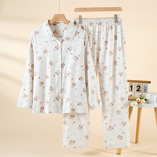 Completo da casa in cotone spazzolato beige per cani - Come immagine - XL - image 0