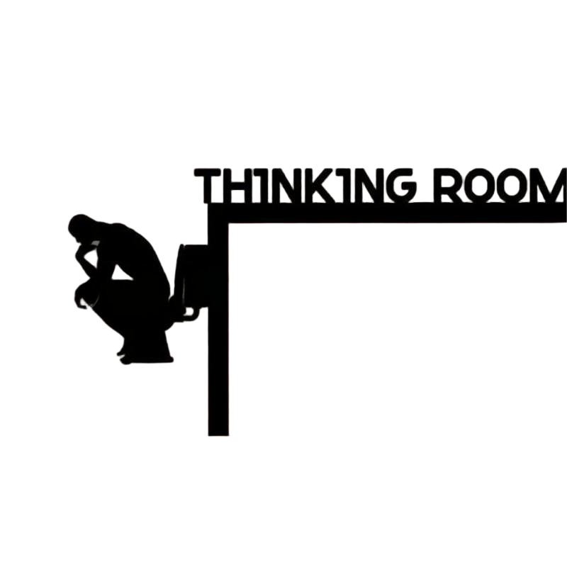 Decorazione per porta del bagno Ownkoti Thinking Room - 4 pezzi - image 2