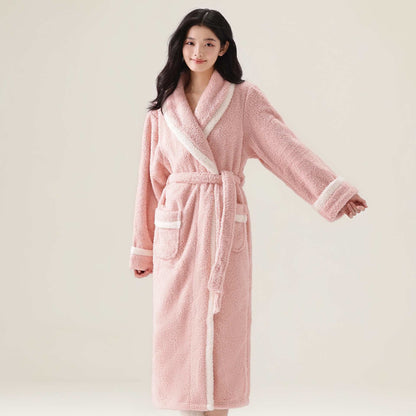 Accappatoio caldo unisex in pile - Rosa - XL - image 5
