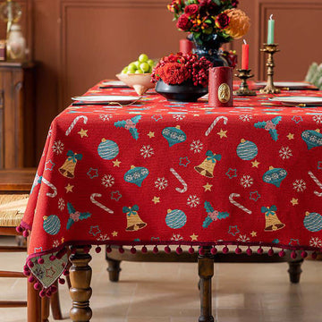 Tovaglia natalizia con stampa Jingle Bell - 140cm x 260cm - image 0