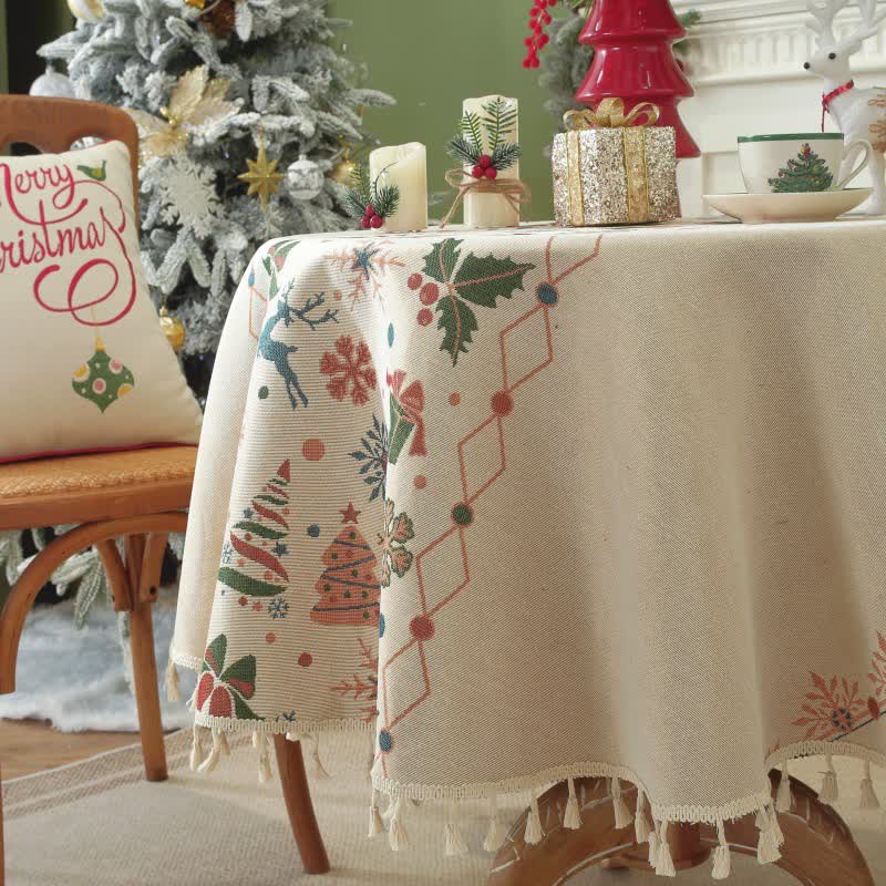 Tovaglia con nappa di alce e campanella di Natale - image 3