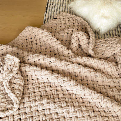 Chunky Knit Hand-Woven Throw Blanket - image 37