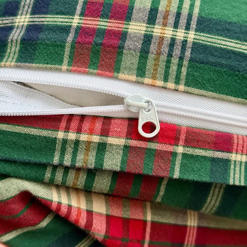 Set di biancheria da letto in cotone a quadri classici - image 9