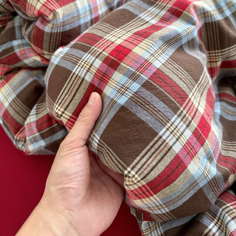 Set di biancheria da letto in cotone a quadri classici - image 16