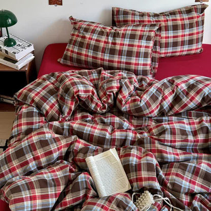 Set di biancheria da letto in cotone a quadri classici - image 12