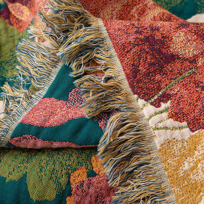 Lussuosa trapunta con nappe in garza di cotone floreale - image 5