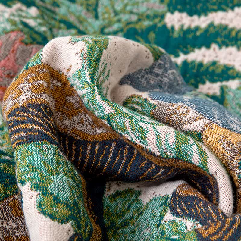 Trapunta con nappe in garza di cotone a forma di foresta di funghi - image 5