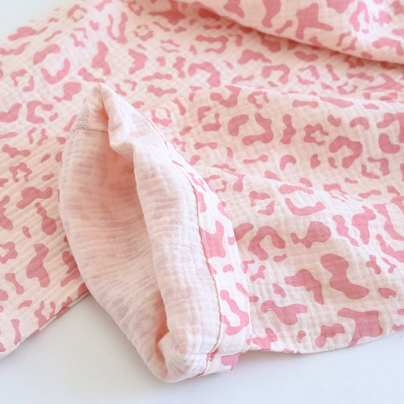 Completo da casa in cotone con stampa leopardata dai toni tenui - image 10