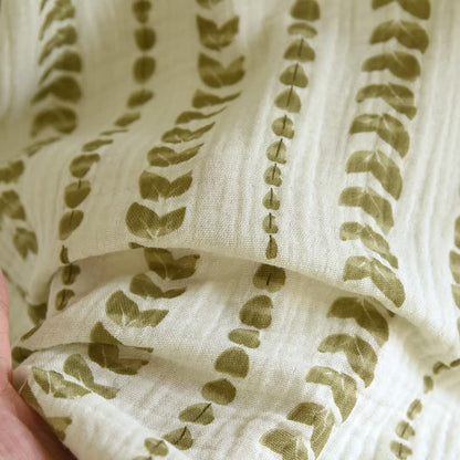 Completo da casa in cotone con stampa a righe a foglia di foglia - image 10