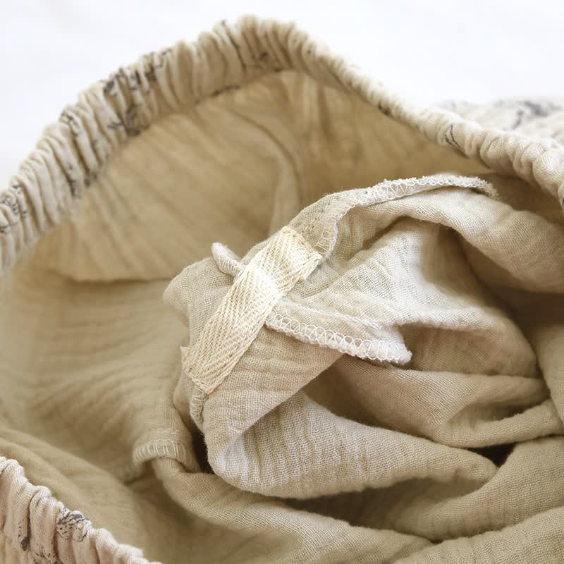 Elegante completo da notte in cotone floreale vintage - image 13