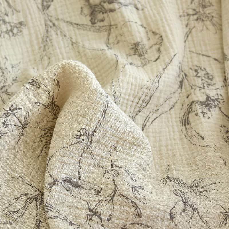 Elegante completo da notte in cotone floreale vintage - image 16