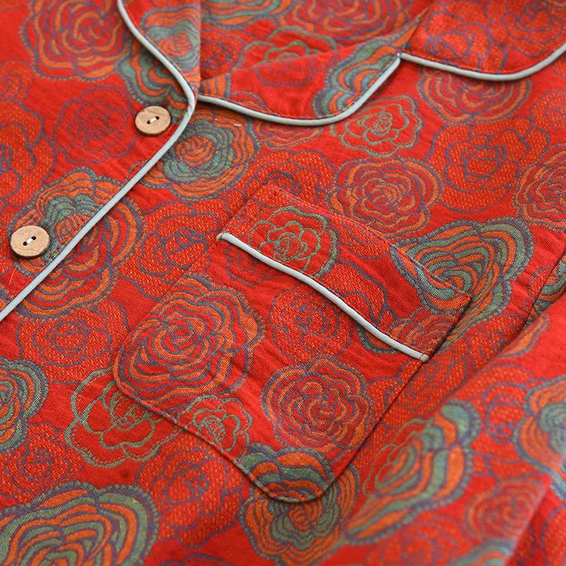 Completo da notte in puro cotone Camellia - image 4