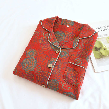 Completo da notte in puro cotone Camellia - image 1