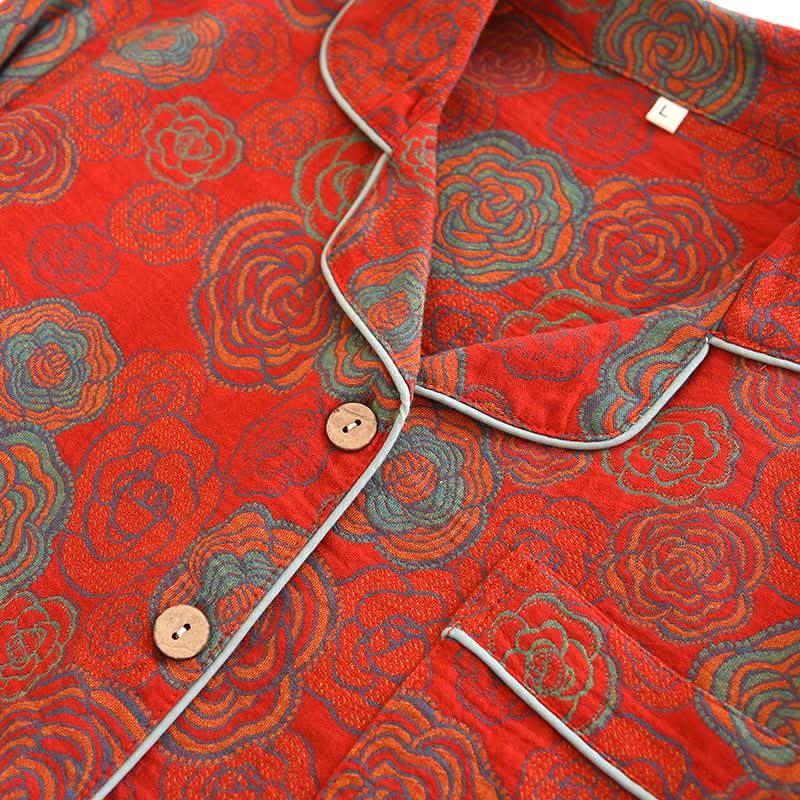 Completo da notte in puro cotone Camellia - image 3