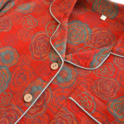 Completo da notte in puro cotone Camellia - image 3