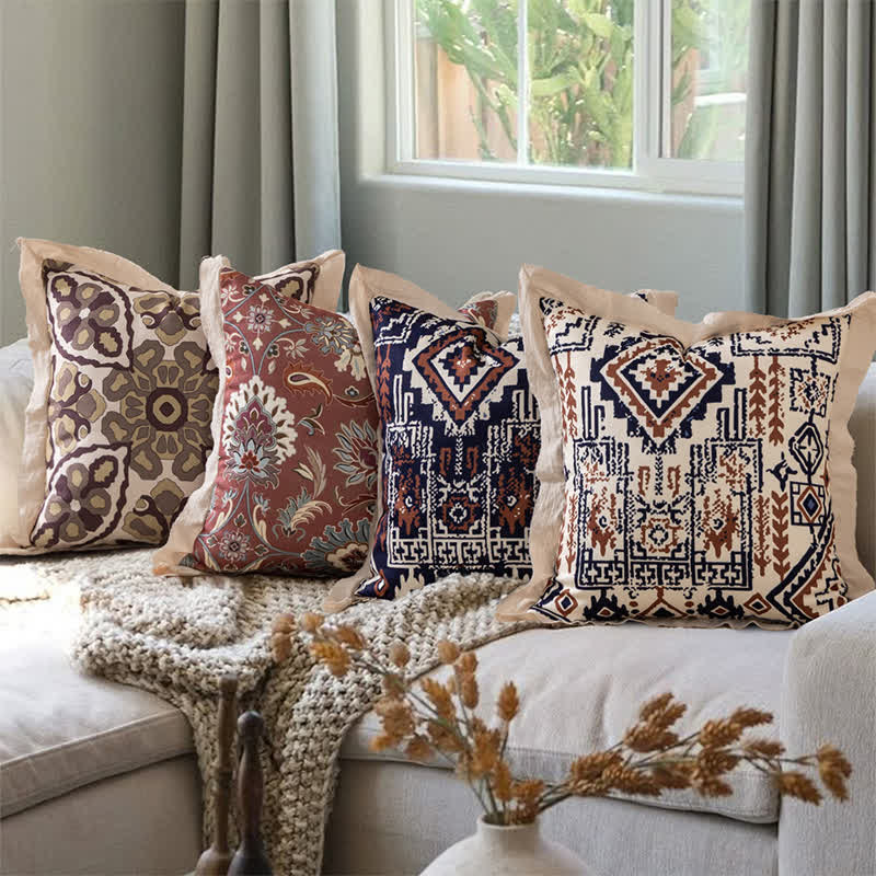 Federa per cuscino vintage con bordo flangiato - image 0