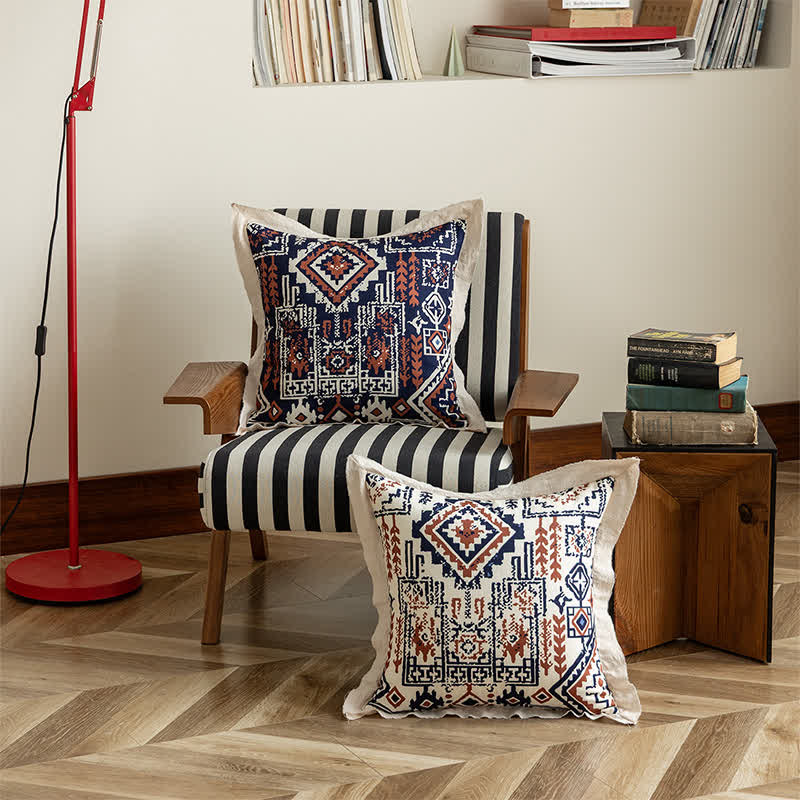 Federa per cuscino vintage con bordo flangiato - image 3