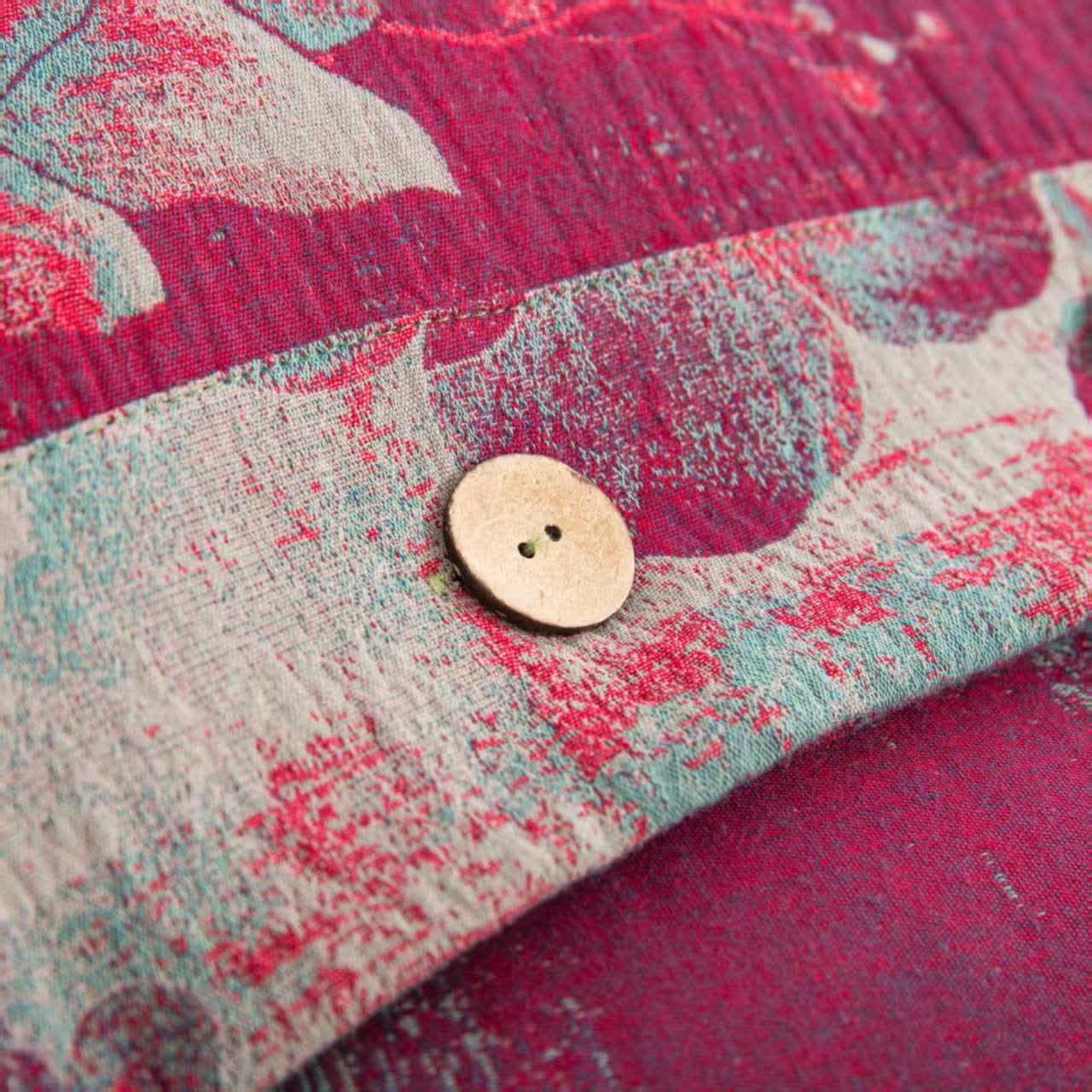 Set di biancheria da letto in cotone a doppia garza con fiori di pesco (4 pezzi) - image 8