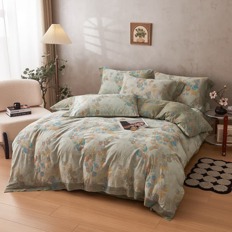 Set di biancheria da letto in cotone botanico Refresh (4 pezzi) - image 1