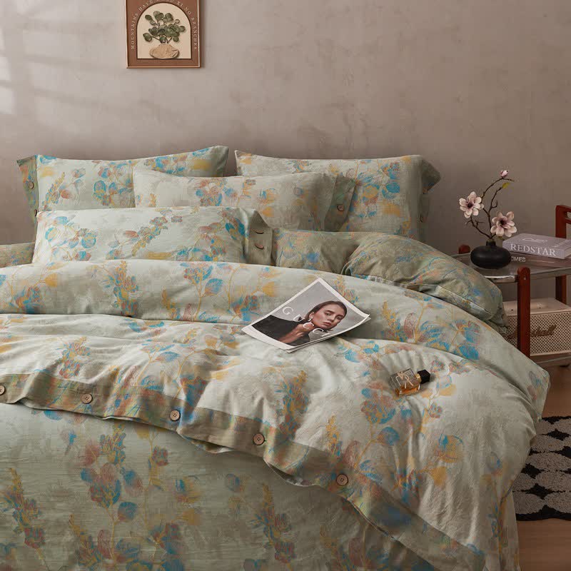 Set di biancheria da letto in cotone botanico Refresh (4 pezzi) - image 4