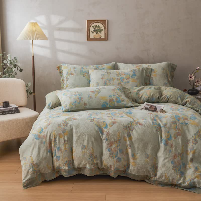 Set di biancheria da letto in cotone botanico Refresh (4 pezzi) - image 2