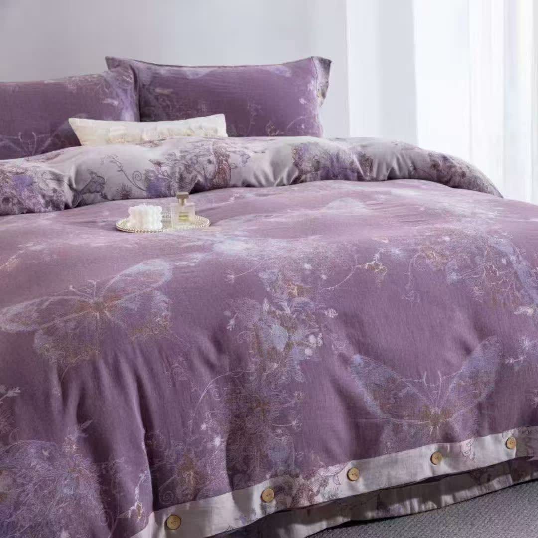 Set di biancheria da letto Dreamy Butterfly in cotone a doppia garza (4 pezzi) - image 2