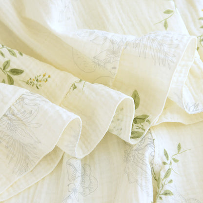 Pigiama in cotone con stampa a foglie e canotta - image 11