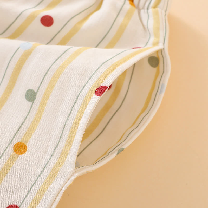 Pigiama in cotone con canotta a righe e pois - image 8