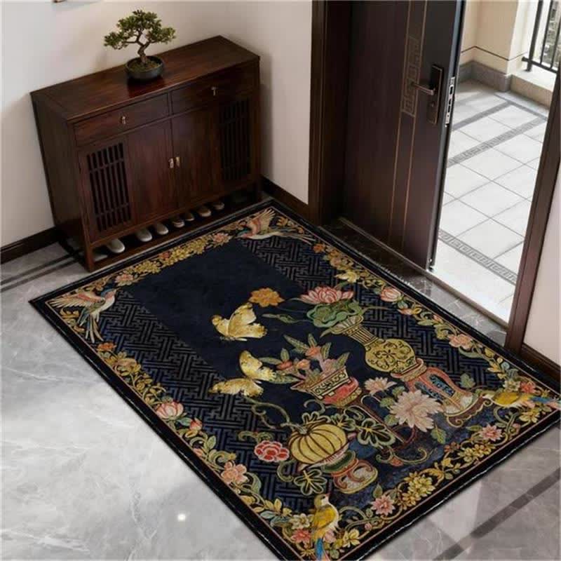 Tappeto pieghevole vintage floreale e con uccelli Ownkoti - image 2