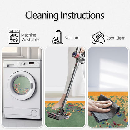 Tappeto antiscivolo floreale con foglie d'acero Ownkoti - image 6