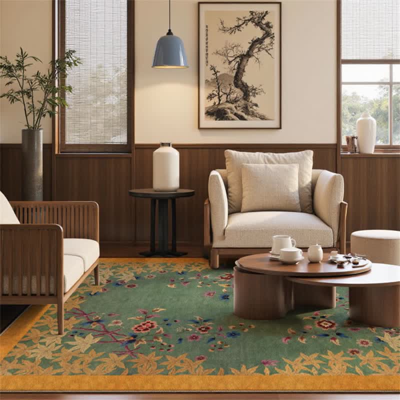 Tappeto antiscivolo floreale con foglie d'acero Ownkoti - image 2